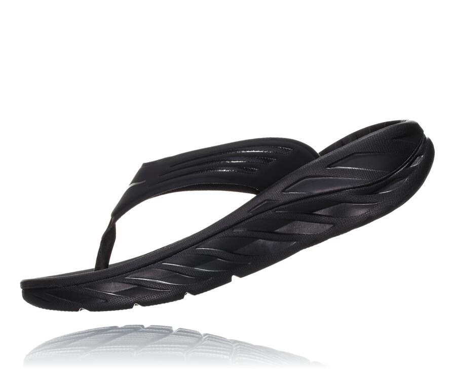 Hoka One One Sandalet Erkek Siyah - Ora Recovery Flip - OD3946107